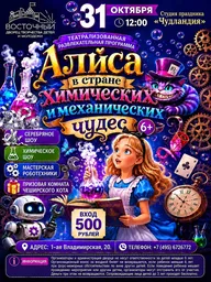 Афиша: Театрализованная программа «Алиса в стране Химических и Механических чудес»